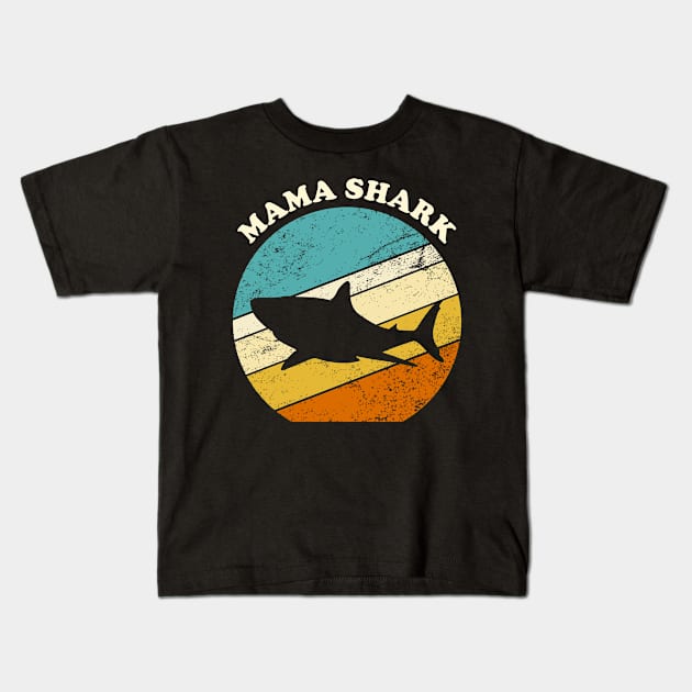 Mama shark vintage Kids T-Shirt by Inyourdesigns